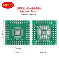 10Pcs Adapter Board QFP32/44/68/80/100 QFN32/40/48/56/64 Converter Plate Pinboard Patch to DIP 0.5mm/0.8mm Transfer Board