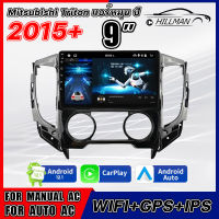 AO จอติดรถยนต์ระบบแอนดรอยด์ ตรงรุ่น สำหรับ Mitsubishi Triton แอร์หมุน ปี 2015+จอ 9 นิ้ว เครื่องเสียงติดรถยนต์ เครื่องเสียงติดรถยนต์สเตอริโอนำทาง GPS WiFi 2DIN Apple CarPlay Android auto แบ่งจอได้ เครื่องเสียงรถยนต์จอติดรถยนต์