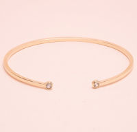 Grace Fine Jewelryกำไลทองแท้ 9k พลอยแท้ Open Bangle