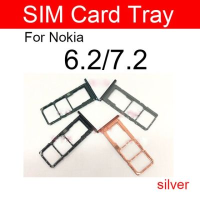 【☊HOT☊】 anlei3 Micro Sim Card ที่ใส่ถาดสำหรับ Nokia 6 6.1 X6 6.2 7.2 Plus 6.1 Ta-1016 Ta-1043 Ta-1045 Ta-1068ตัวอ่าน Sd ช่องเสียบบัตรอะไหล่