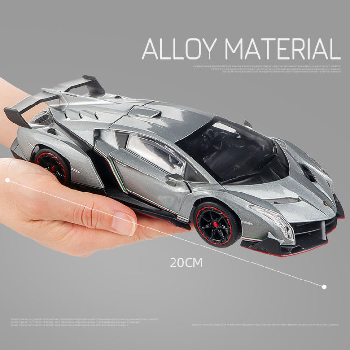 ใหม่1-24-veneno-รถโลหะผสมกีฬารถรุ่น-diecast-sound-super-racing-ยกหาง-hot-รถล้อสำหรับของขวัญเด็ก