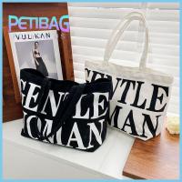 PETIBAG การพิมพ์ตัวอักษร กระเป๋าแบบสะพายไหล่ จุได้มาก กระเป๋าสะพายข้างกระเป๋าสะพายข้าง มีสไตล์ กระเป๋าโท้ท ของขวัญวันเกิดของขวัญ