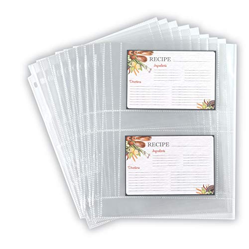 Weatherbee 076 Clear Recipe Card Protectors Set of 24 Made in America 4-Inches x 6-Inches 