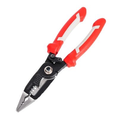 8 Inch Electrician Pliers Wire Cutter Side Cable Shears Stripper/Crimper Multifunctional Diagonal Long Nose Pliers Hand Tools