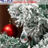 TEAZLE จี้ม่านกั้นแสง10ชิ้น Ornamen Kristal คริสต์มาสตกแต่งคริสต์มาสเครื่องประดับคริสตัล