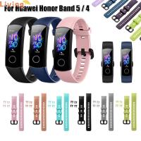 LANZEONT คลาสสิค สร้อยข้อมือ สีสัน กีฬา ซิลิโคน For Honor Band 5 4 สายนาฬิกา สายสำรอง