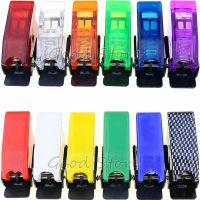 1PCS Auto Car Boat Truck Illuminated Led Toggle Switchs Safety Aircraft Flip Up Cover Guard Red Blue Green Yellow White Push Button