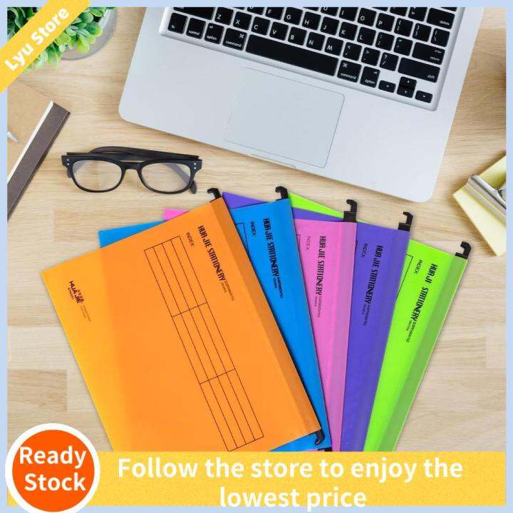 LYU STORE PVC A4 Quick Labor Folder A4 with Hook Hanging File Folders