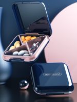 The new MUJI Pill Box Portable Dispensing Medication Storage Box Morning Noon and Evening Mini 7-Day Pill Pill Small Pill Box