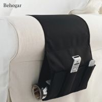 Behogar Oxford Sofa Chair Bedside Storage Organizer Bag Durable 4 Pocket Hanging Holder for Remote Control Phone Tablet Magazine