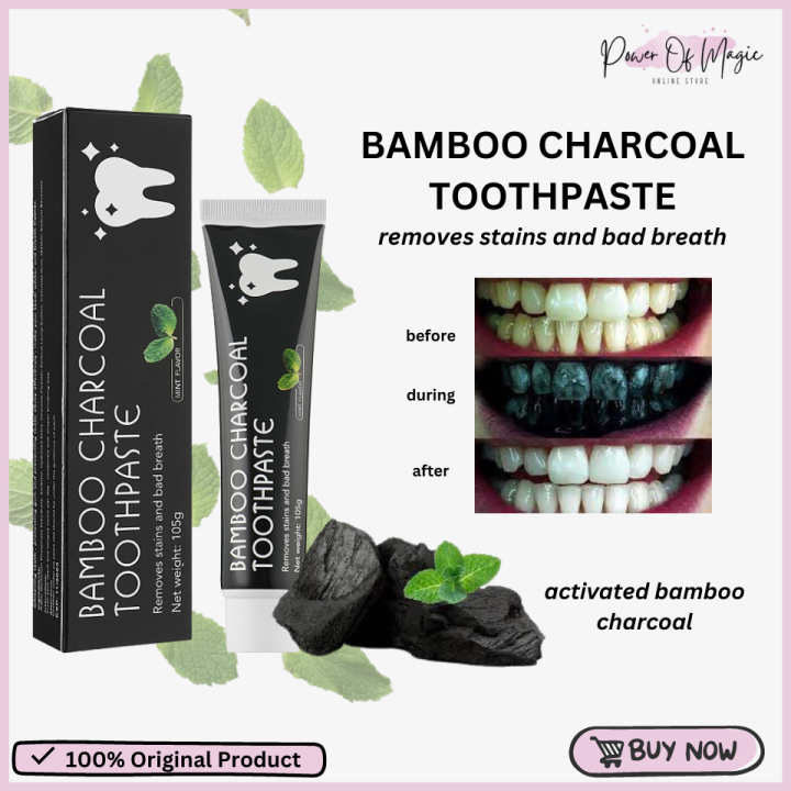 Natural 100 Effective Bamboo Charcoal Teeth Whitening Black Toothpaste Whitener Tooth Paste