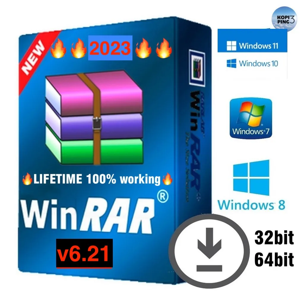 P4] ⭐ Winrar 6.21 Final (Full) บีบอัดไฟล์ ⭐ คลายไฟล์ Rar, Zip และไฟล์อื่นๆ  ที่ดาวน์โหลดจากอินเทอร์เน็ต | 32/64Bit | Lazada.Co.Th