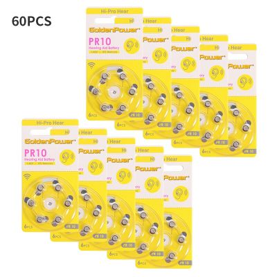 【big-discount】 60Pcs/1กล่อง PR675แบตเตอรี่เครื่องช่วยฟัง PR10/PR13/PR312แบตเตอรี่ A10/A13/A312/A675เครื่องช่วยฟังอุปกรณ์เสริม