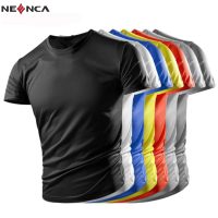 NEENCA เสื้อผ้าผู้ชายสำหรับเล่นกีฬาเข้ารูป,เสื้อผู้ชายแบบดรายแห้งเร็วชุดกีฬาออกกำลังกายวิ่งเข้ายิมเสื้อเชิ้ตเสื้อออกกำลังกายเสื้อยืดแฟชั่นแนวสปอร์ตคลาสสิก