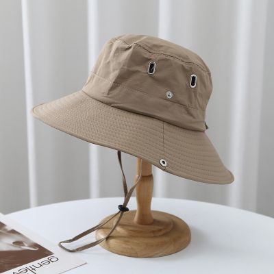 【CC】 Men  39;s Boonie Hat Wide Brim Adjustable Breathable Cotton with UV Protection Outdoor Caps