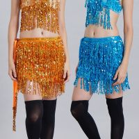 【JH】 dance hip scarf bohemian sequin tassel stage ds performance belly waist chain costume