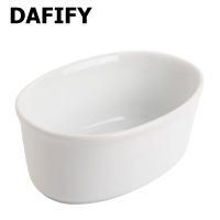 DAIFY ถ้วยเซรามิกทรงรีพอร์ซเลน4ชิ้น,ชามใส่ขนมอบซูเปอร์แซนมิชคัสตาร์ดพุดดิ้งขนมจานอุปกรณ์ทำขนมเซรามิก