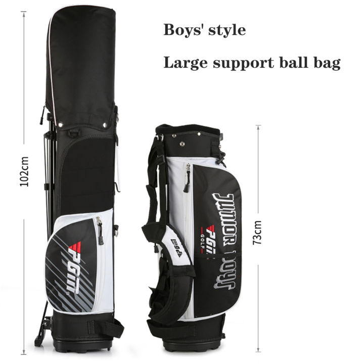 pgm-ขาตั้งสำหรับทั้งหญิงและชายแบบพกพาถุงตั้งไม้กอล์ฟใหม่ถุงกอล์ฟอายุ3-12ปี-qb021กอล์ฟคลับ