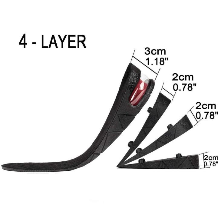 yaya-ที่เสริมส้นรองเท้า-1-คู่-เพิ่มความสูงได้-4-ระดับ-insole-1-pair-4-layers-3-5-7-9-cm