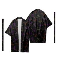 เสื้อคาร์ดิแกนกิโมโนปันจัง Lelaki Samurai Kostum Kimono Cendawan Corak เสื้อกิโมโนเสื้อแจ็กเก็ต8