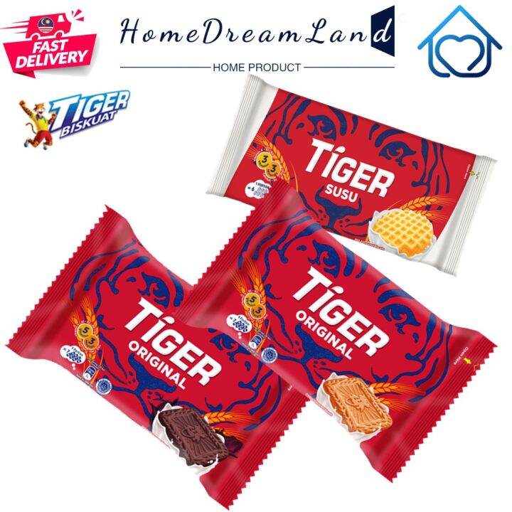 Tiger Plain Sweet Chocolateoriginalsusu Milk Flavoured Biscuits