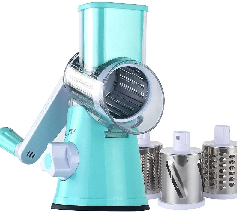 4 Pcs Vegetable Slicer 3 in 1 Handheld Spiral Rotary Drum Slicer for  Vegetable Fruit Cheese Nut