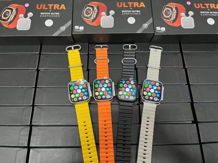 watch-ultra-8นาฬิกา-smart-watch-นาฬิกาสมาร์ทwatch-สมาร์ทวอทช์-แท้-นาฬิกาออกกำกาย-กันน้ำ-นาฬิกาวัดความดัน-วัดชีพจร-ทำงานได้ทั้งระบบ