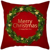 Christmas Red Green Cushion Cover Christmas Decoration Home Pillowcase 2023 Happy New Year 2023 Navidad Gifts