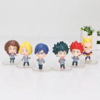 【】 littlebaby.lk ชิ้น/เซ็ตฮีโร่อนิเมะ Boku No Hero Academia Midoriya Todoroki Shoto Bakugou Himiko ฟิกเกอร์ PVC 6แห่ง