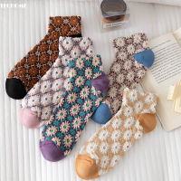 5Pairsset Boat Socks Women Summer Retro Socks Mori Low Tube Flower 3D Embossed Dark Flower Ethnic Girls Low Tube Socks