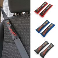 2pcs Car Interior Seat Belt Cover Safety Belt Cover Shoulder Pad Mugen Soft Pad for Mitsubishi Ralliart EVO Seat Covers