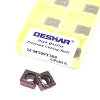 10pcs DESKAR SCMT09T304 LF6018 SCMT09T308 LF6018 คาร์ไบด์แทรกเครื่องกลึง CNC สําหรับชิ้นส่วนสแตนเลสทนต่อการสึกหรอ