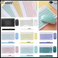 AIMEE 10-Inch สากลสากลสากล สำหรับ Android iOS Windows สามช่อง อุปกรณ์ต่อพ่วงคอมพิวเตอร์ บลูทูธ แท็บเล็ตแล็ปท็อป ชุดคีย์บอร์ดและเมาส์