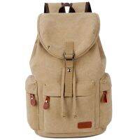 Trend Fesyen Baharu Beg Lelaki S Kasual Kanvas Perjalanan Baldi Sekolah Tinggi Pelajar Kolej LelakiNew Fashion Backpack Men Casual Canvas Travel Bag Bucket High School College Student Male