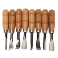 8Pcs/Set Woodpecker Dry hand Wood Carving Tools Chip Detail Chisel Set Knives Tool