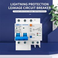 TOMZN Residual Current Circuit Breaker Main Switch With Surge Protector RCBO MCB With Lightning-Protection SPD