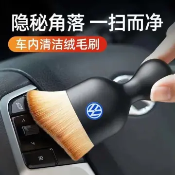 Genuine Horsehair Wooden Brush Car Detailing Polishing Buffing Brush Seat  Handle Dashboard Roof Cleaning Premium Car Wash Brush