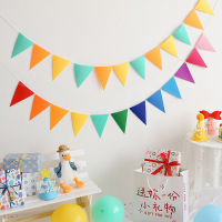 Party Banner Ins Cute Felt Triangle Flags for Kids Birthday Wedding Festival Party Decoration