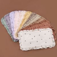 【CC】 4 Layers Cotton Gauze Baby Bib Color Ruffle Newborn Burp Cloths Reusable Absorbent Boys Handkerchief Face