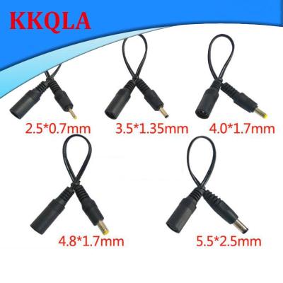 QKKQLA 5.5x2.1mm DC Female Power Jack to DC Male Plug Cable 5.5*2.5mm 3.5x1.35mm 4.0*1.7mm Extension Connector Power Cord