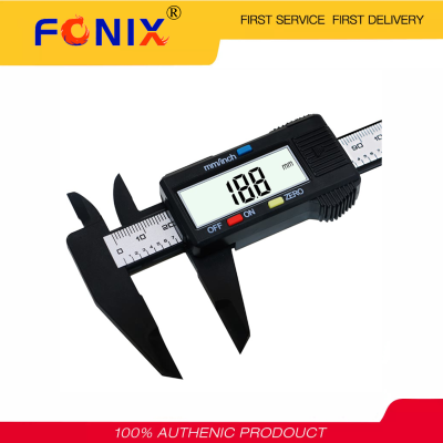 [คลังสินค้าพร้อม] FONIXเครื่องมือวัด0-150มม.พลาสติก6นิ้วLCDดิจิตอลอิเล็กทรอนิกส์คาร์บอนไฟเบอร์เวอร์เนียคาลิปเปอร์ไม้บรรทัดวัดไมโครมิเตอร์