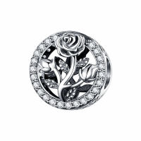 charms plata 925 Accessories for jewelry Roses beads Sparkling CZ Accessories for jewelry Suitable for Women To Wear DIY Jewelry