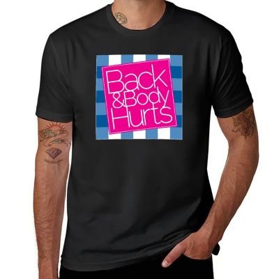 Back And Body Hurts Cute Funny T-Shirt Tops Aesthetic Clothes Fitted T Shirts For Men