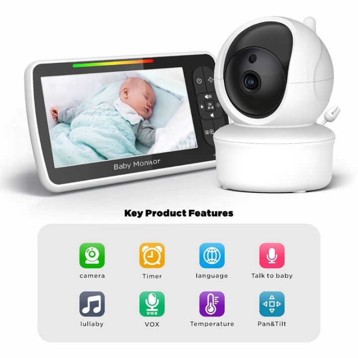 5-inch-lullabies-video-baby-monitor-security-camera-night-baby-monitor-with-camera-and-audio-remote-pan-tilt-zoom-2-way-audio-temperature-sensor-eu-plug