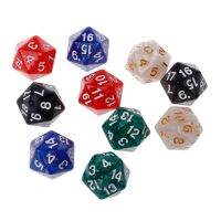 คาดหน้าร้าน Rove-Shop】10ชิ้น/เซ็ต20ด้านลูกเต๋า D20หลายด้าน Dices สำหรับ RPG เกมเดสก์ท็อปโพลี