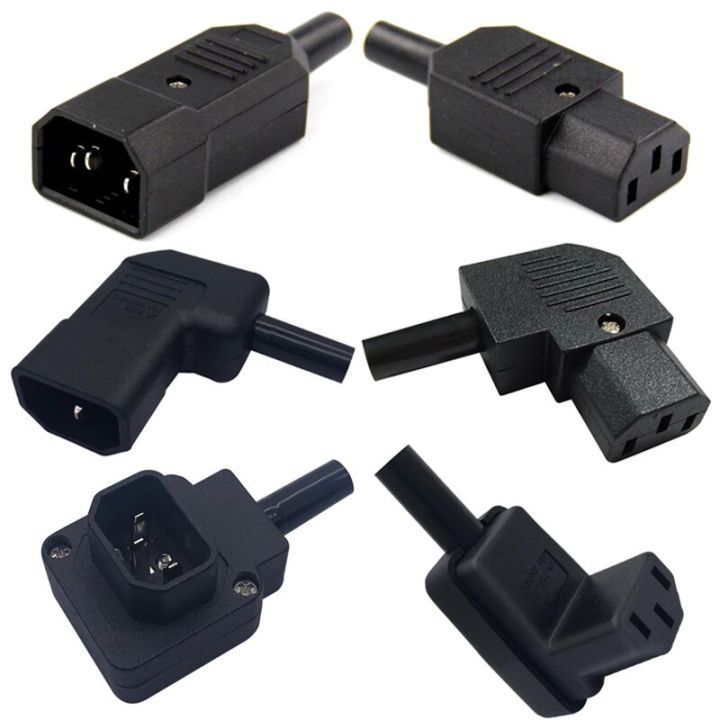 Black Elbow C15 C13 C14 Power Cord Wiring Power Plug Assemble IEC ...