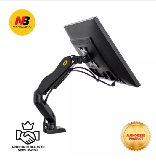 North Bayou F80 Full Motion Swivel Arm Gas Strut LED Monitor TV Desk Mount  Stand for 17-30 Display
