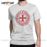 Knights Templar T Shirt Men 100% Cotton Vintage T-shirt O Neck Seal Symbol Code Medieval Tee Short Sleeve Clothes Plus Size - T-shirts - AliExpress