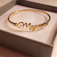 Custom Name Bangle Personalized Name Bracelet Custom Bangle For Women Men Stainless Steel Jewelry Gifts