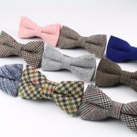 High Quality Wool Cotton Bow Tie Skinny Butterfly Narrow Solid Color Corbata Slim Necktie Cravat Clothing Accessories Nails Screws Fasteners